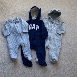 Gap Zip One Pieces, 3-6 months